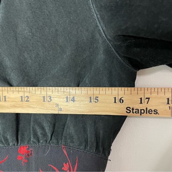 Vintage Wilsons Leather Maxima Women's Jacket Blazer Suede Floral Satin Waist S - Picture 12 of 15